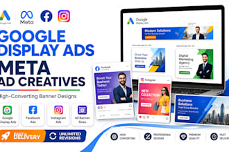 design google display ads and meta ad creatives for your business
