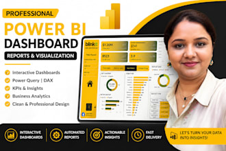 create sales, finance and KPI dashboards in power bi