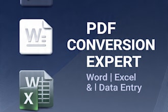 do all type of pdf convert and data entry