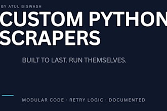 build a custom python web scraper with retry logic and clean output