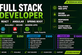 build full stack app using react or angular and spring boot