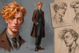 draw characters anything with a semi realism style
