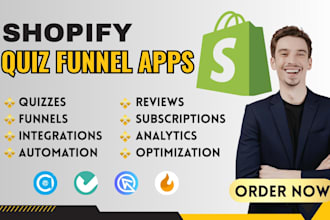 setup shopify quiz funnel apps revenuehunt lantern ai tangent judgeme appstle