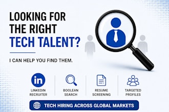 find and shortlist top tech talent via linkedin and boolean search