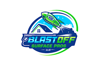 design cleaning catchy pressure washing business logo