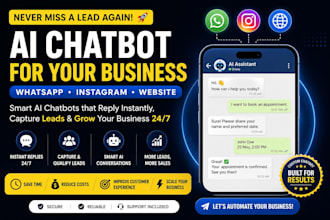 build an ai chatbot for whatsapp, instagram ,website