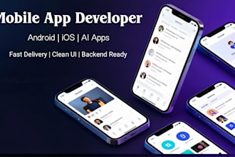 develop android and ios mobile apps with backend and API integration
