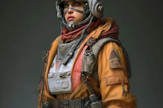 sci fi character illustration or sci fi character