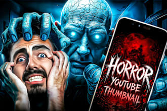 design high CTR horror youtube thumbnail