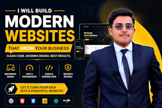 build a modern and responsive website for your idea