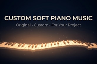 compose original soft piano soundtrack for your video podcast or app
