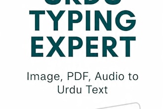 do fast urdu typing, audio transcription, and data entry