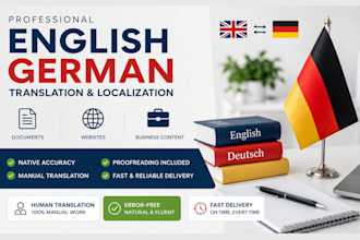english german translation and multilingual localization for documents, websites