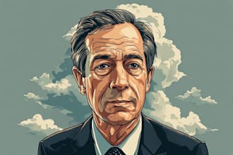 draw the wsj style hedcut portrait for you