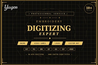 digitize your logo or artwork into embroidery files