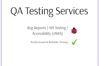 website and app testing with detailed bug report