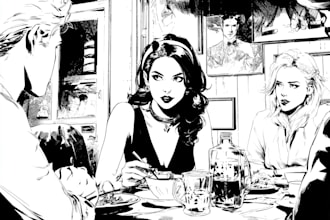 draw comic book illustration webtoon in anime style