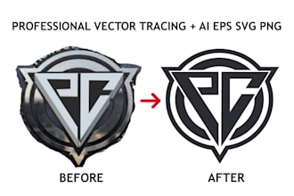 manual vector trace logo for trademark, ai, eps, svg