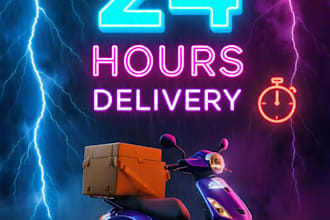 design instagram and facebook post in 24 hours