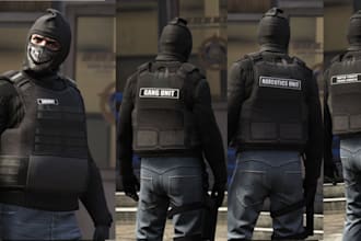 design custom fivem clothing, eup packs, and gang gear