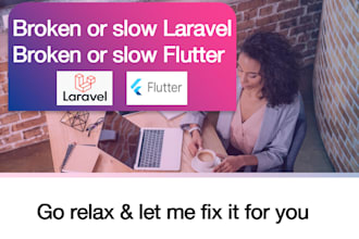 fix laravel and flutter bugs, errors and performance optimization