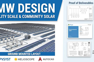 provide mw design for ground mounted utility scale and community solar