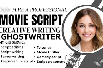 be your movie script ghostwriter