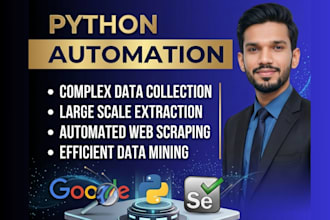 python web scraping, automation for large scale data extraction