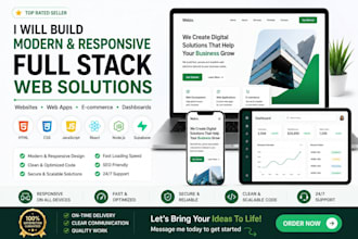 build a modern responsive full stack website and web application with pro