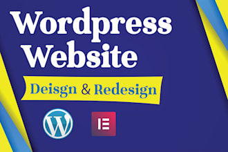build modern wordpress website with elementor pro expert