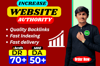 increase domain rating ahrefs dr 70 dr 60 moz da with SEO quailty backlinks