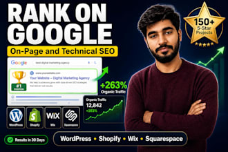 do onpage SEO optimization for wordpress shopify wix and squarespace