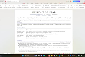 design ats friendly professional resume CV for freshers and job seekers