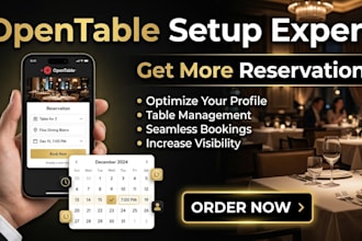 setup opentable, manage restaurant reservations, attract new customers