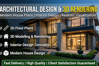 do architectural house design 3d rendering  modern interior design