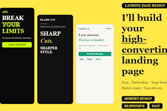 build a website for your yoga, barber or gym studio