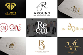 do luxury monogram, boutique, fashion brand logo for clothing line