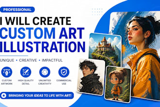 draw custom art illustration