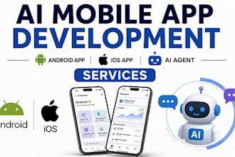 provide ai mobile app development, android ios app, ai agent services