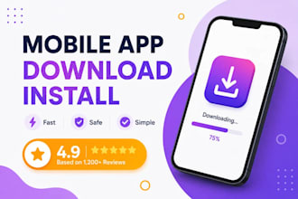 do mobile app promotion, 500 active user install, mobile app download