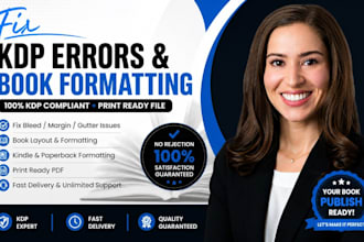 fix KDP bleed margin errors and format your book for amazon kdp