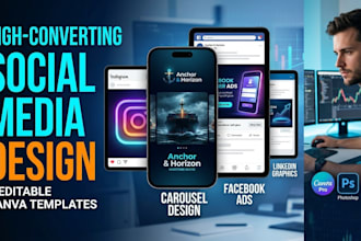 do pro instagram post design canva templates, advertising design for business