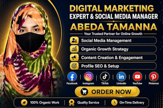 be provite social media manager,  digital marketing expart