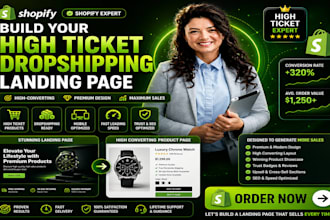 build your shopify high ticket dropshipping landing page