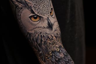 desing a custom tattoo sleeve art for you