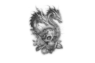 design gemini dragon tattoo logo