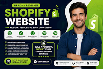 build shopify store design, shopify dropshipping store, shopify website