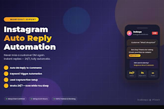 setup instagram auto dm bot using manychat for your business