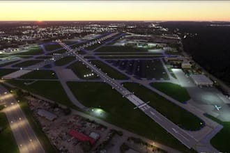 create 3d modelling airports, buildings, scenery, airplanes for msfs with lods