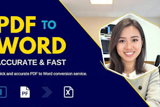 fast PDF to word excel data entry in 2 hours